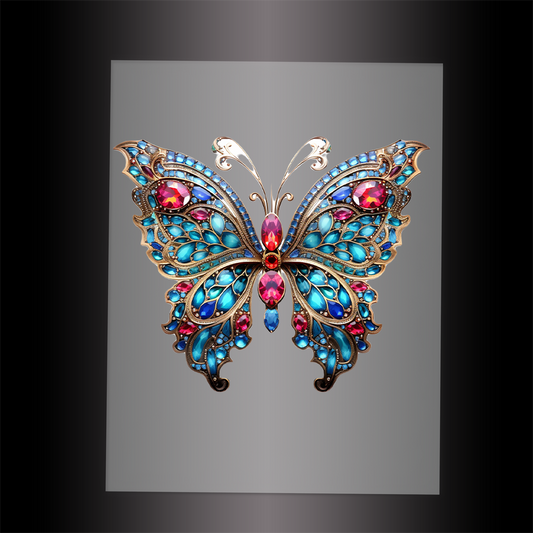 (DTF-GLIT021) BEJEWELED BUTTERFLY - Garment Transfer