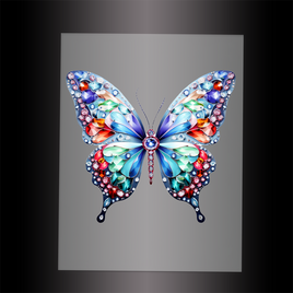 (DTF-GLIT022) BEJEWELED BUTTERFLY - Garment Transfer