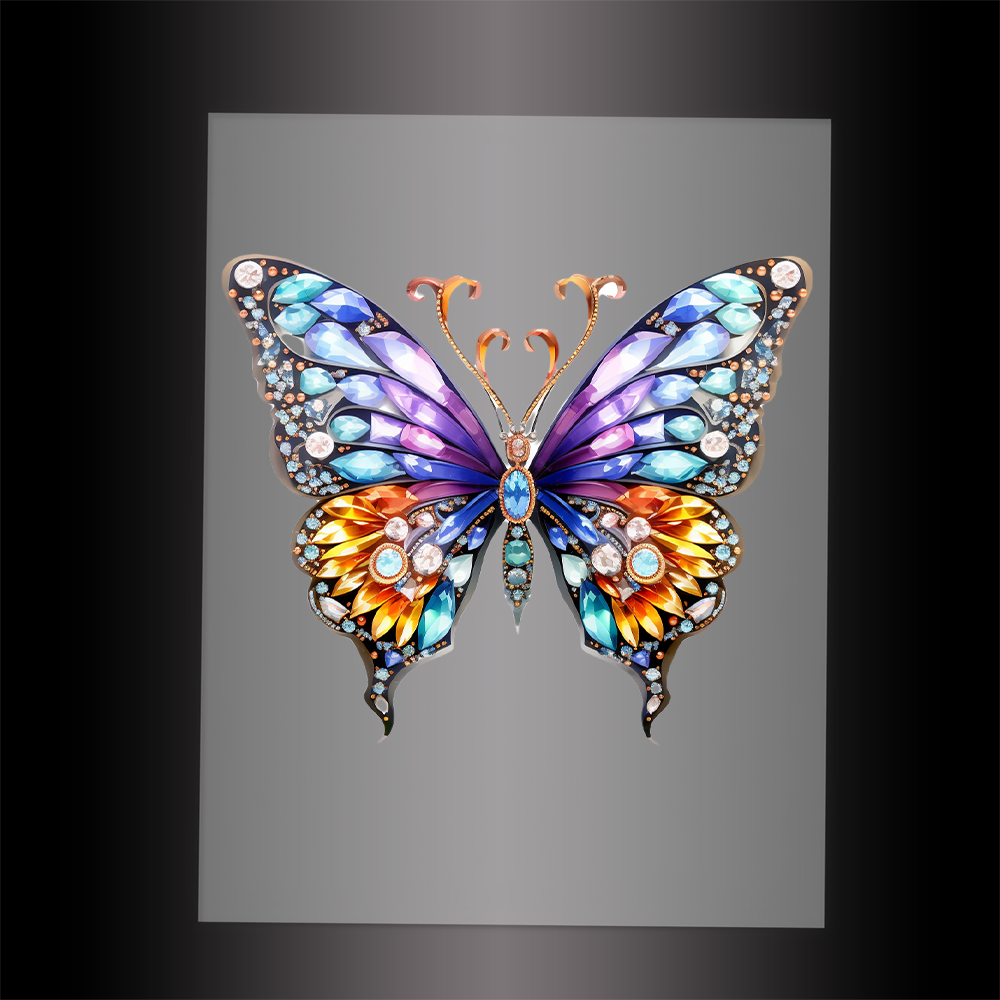 (DTF-GLIT024) BEJEWELED BUTTERFLY - Garment Transfer