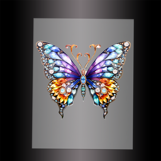 (DTF-GLIT024) BEJEWELED BUTTERFLY - Garment Transfer