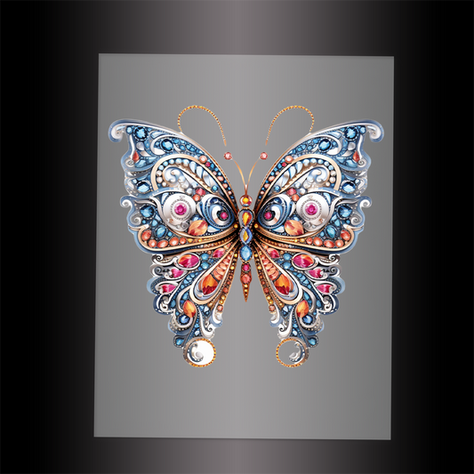 (DTF-GLIT027) BEJEWELED BUTTERFLY - Garment Transfer