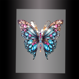 (DTF-GLIT032) BEJEWELED BUTTERFLY - Garment Transfer