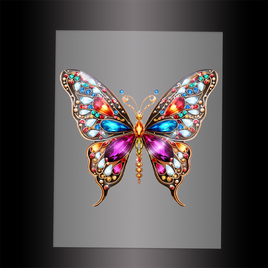 (DTF-GLIT034) BEJEWELED BUTTERFLY - Garment Transfer