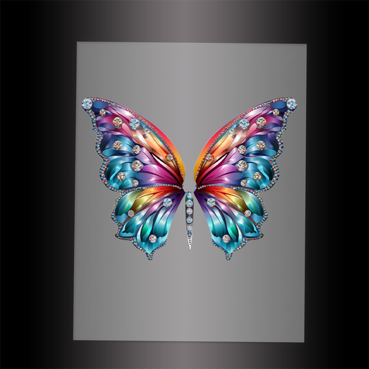 (DTF-GLIT035) BEJEWELED BUTTERFLY - Garment Transfer