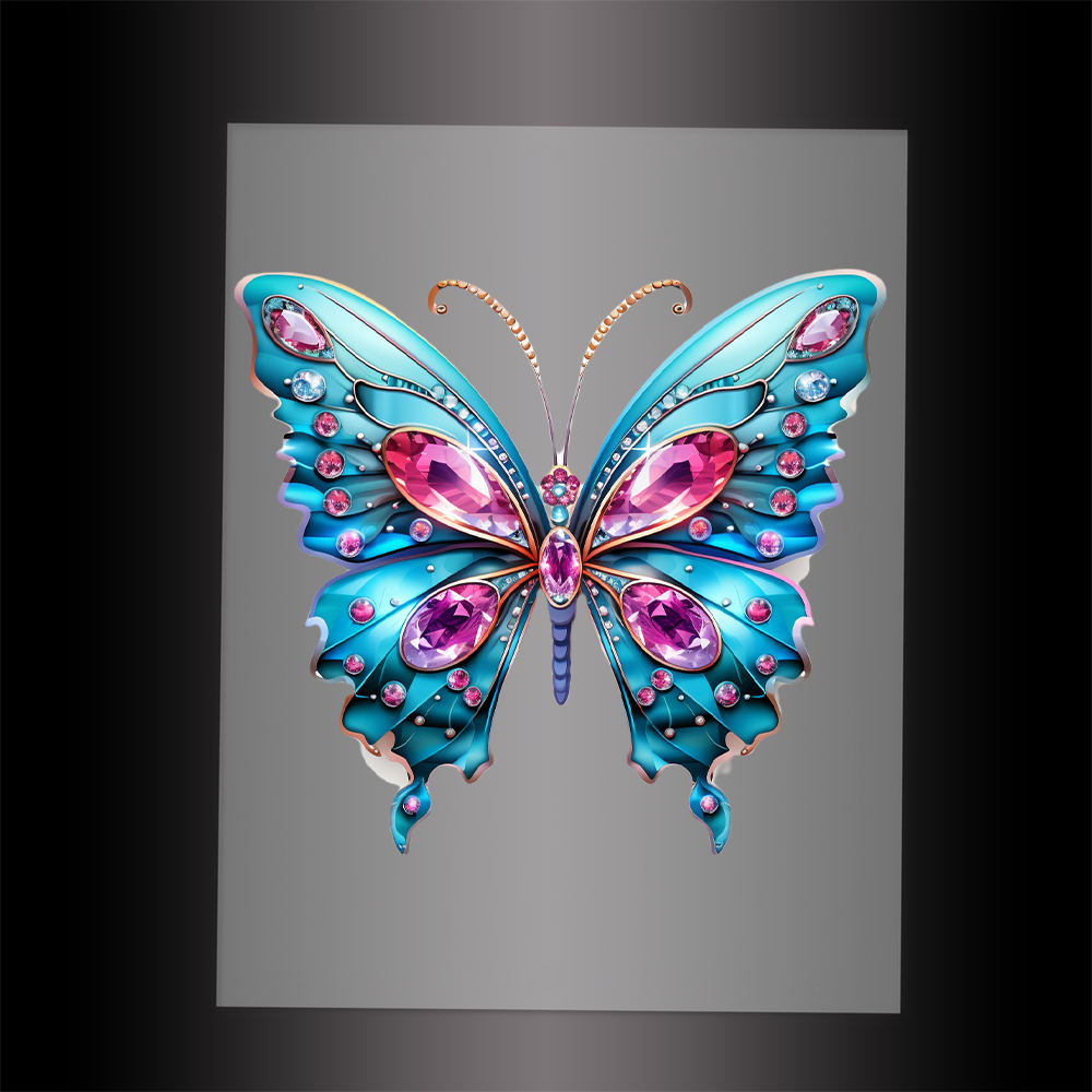 (DTF-GLIT037) BEJEWELED BUTTERFLY - Garment Transfer