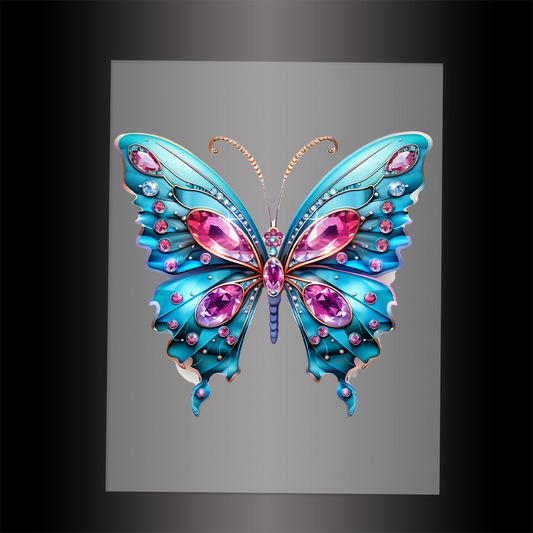 (DTF-GLIT037) BEJEWELED BUTTERFLY - Garment Transfer
