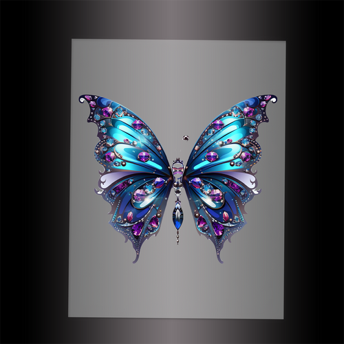 (DTF-GLIT038) BEJEWELED BUTTERFLY - Garment Transfer