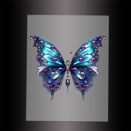 (DTF-GLIT038) BEJEWELED BUTTERFLY - Garment Transfer