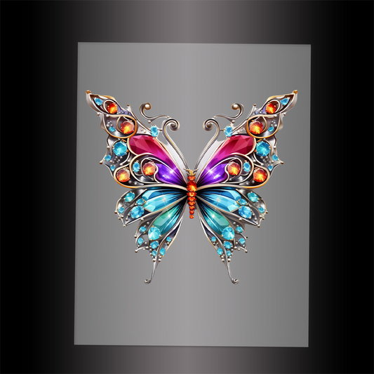 (DTF-GLIT041) BEJEWELED BUTTERFLY - Garment Transfer