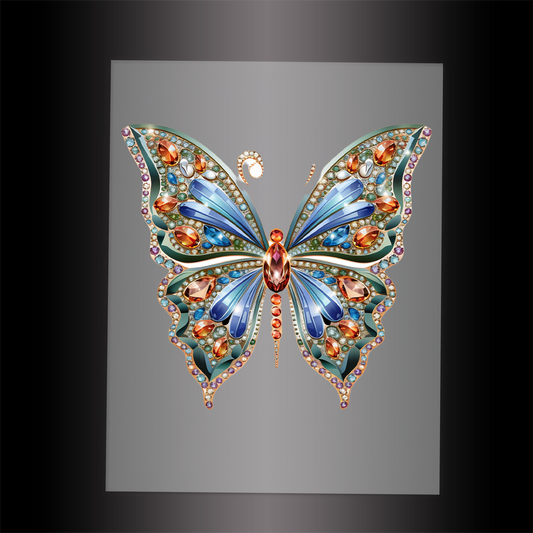(DTF-GLIT042) BEJEWELED BUTTERFLY - Garment Transfer