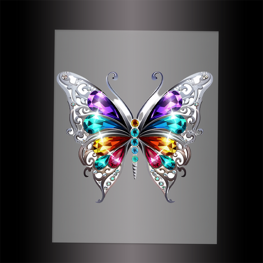 (DTF-GLIT049) BEJEWELED BUTTERFLY - Garment Transfer