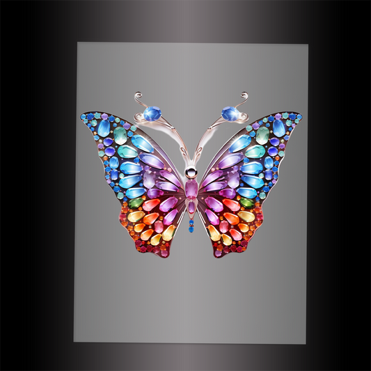 (DTF-GLIT050) BEJEWELED BUTTERFLY - Garment Transfer
