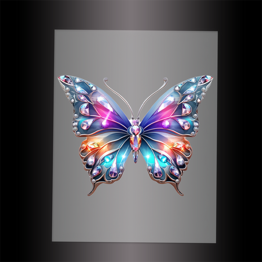 (DTF-GLIT051) BEJEWELED BUTTERFLY - Garment Transfer