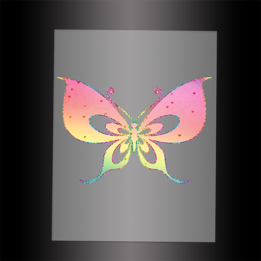(DTF-GLIT055) GLITTER BUTTERFLY - Garment Transfer