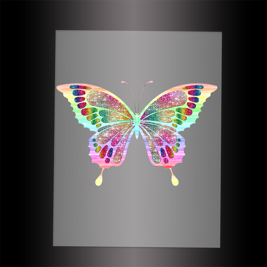 (DTF-GLIT057) GLITTER BUTTERFLY - Garment Transfer