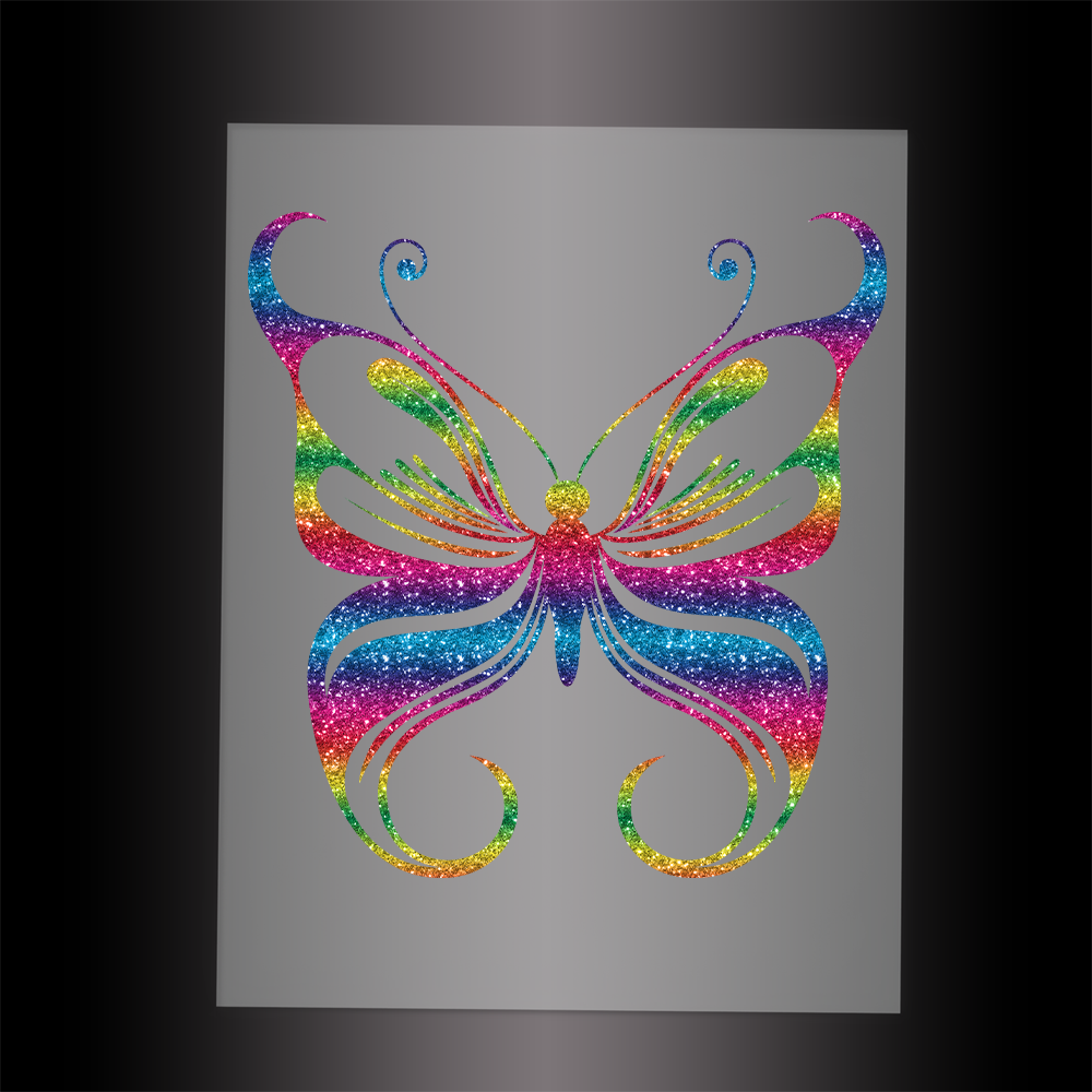 (DTF-GLIT064) GLITTER BUTTERFLY - Garment Transfer