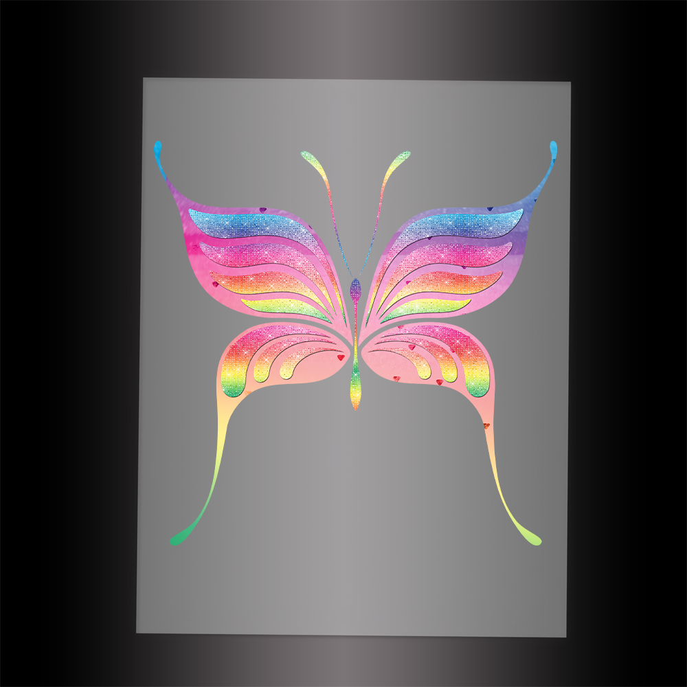 (DTF-GLIT066) GLITTER BUTTERFLY - Garment Transfer