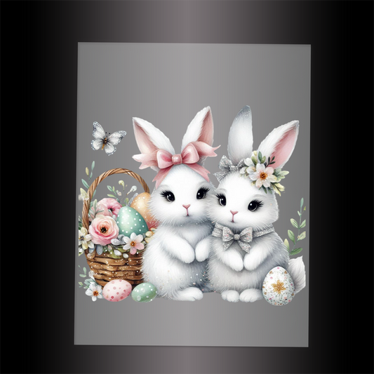 (DTF-GLIT1011) GLITTER RABBIT - Garment Transfer