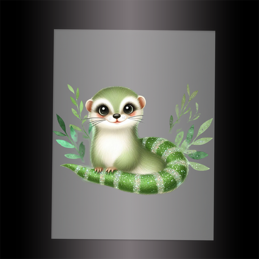 (DTF-GLIT1151) GLITTER WEASEL - Garment Transfer