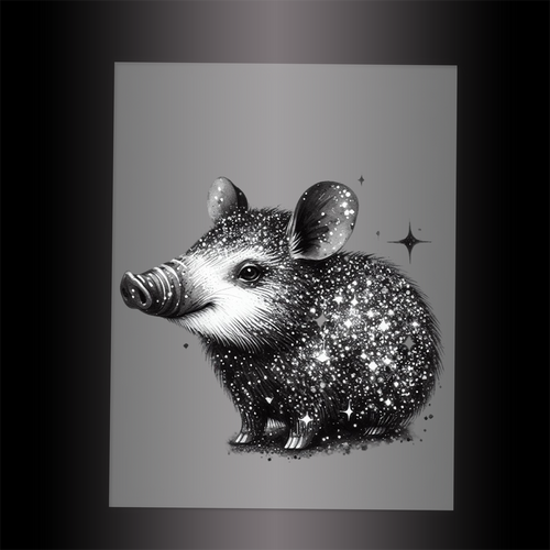 (DTF-GLIT1203) GLITTER AARDVARK - Garment Transfer