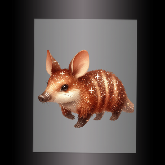 (DTF-GLIT1210) GLITTER AARDVARK - Garment Transfer