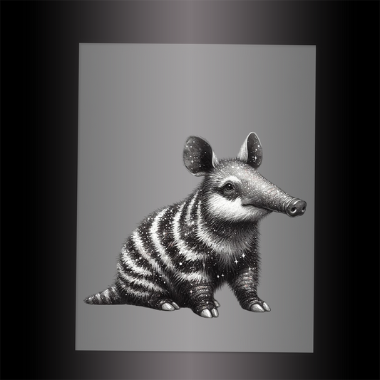 (DTF-GLIT1211) GLITTER AARDVARK - Garment Transfer