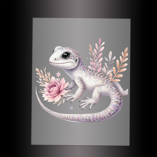 (DTF-GLIT1251) GLITTER LIZARD - Garment Transfer