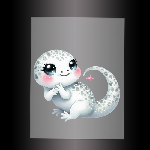 (DTF-GLIT1262) GLITTER LIZARD - Garment Transfer