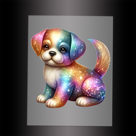 (DTF-GLIT200) GLITTER PUPPY - Garment Transfer