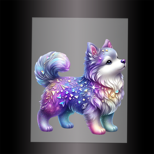 (DTF-GLIT204) GLITTER PUPPY - Garment Transfer