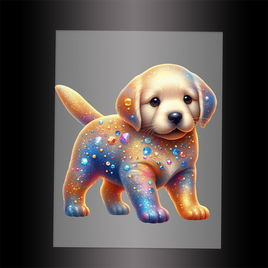 (DTF-GLIT212) GLITTER PUPPY - Garment Transfer