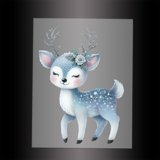 (DTF-GLIT404) GLITTER DEER - Garment Transfer