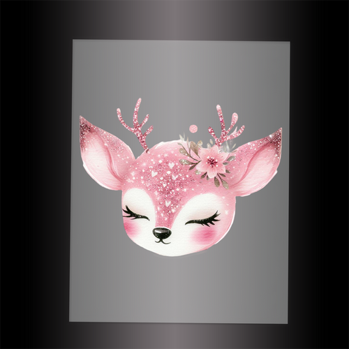 (DTF-GLIT414) GLITTER DEER - Garment Transfer