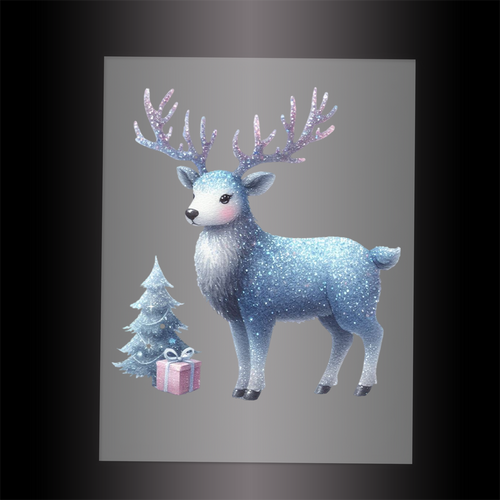 (DTF-GLIT419) GLITTER DEER - Garment Transfer