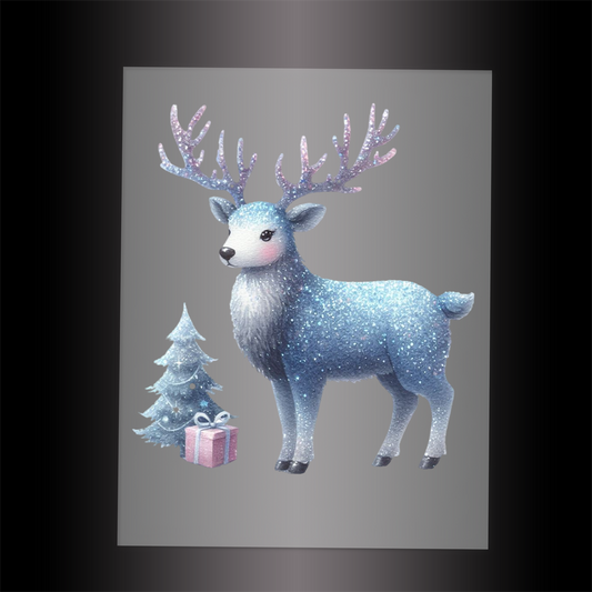 (DTF-GLIT419) GLITTER DEER - Garment Transfer