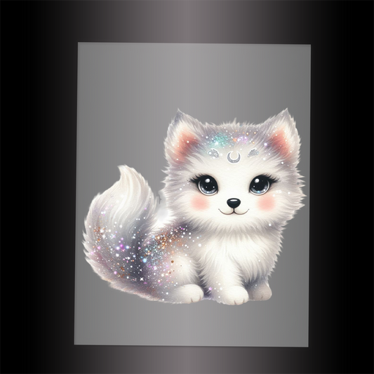 (DTF-GLIT450) GLITTER FOX - Garment Transfer
