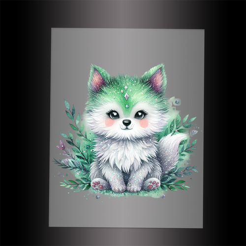 (DTF-GLIT451) GLITTER FOX - Garment Transfer