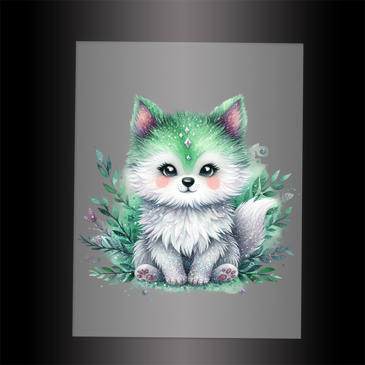 (DTF-GLIT451) GLITTER FOX - Garment Transfer
