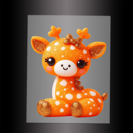 (DTF-GLIT550) GLITTER GIRAFFE - Garment Transfer