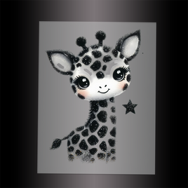 (DTF-GLIT556) GLITTER GIRAFFE - Garment Transfer