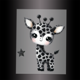 (DTF-GLIT559) GLITTER GIRAFFE - Garment Transfer