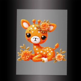 (DTF-GLIT561) GLITTER GIRAFFE - Garment Transfer