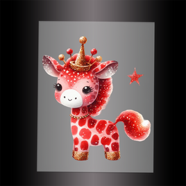 (DTF-GLIT565) GLITTER GIRAFFE - Garment Transfer