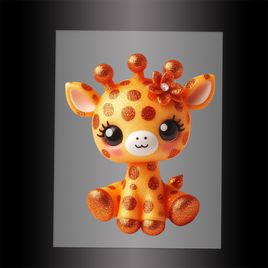 (DTF-GLIT567) GLITTER GIRAFFE - Garment Transfer