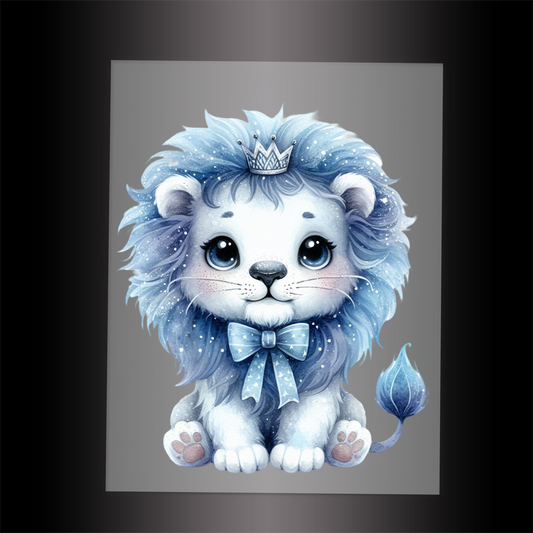 (DTF-GLIT600) GLITTER LION - Garment Transfer
