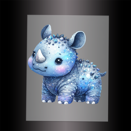 (DTF-GLIT755) GLITTER RHINO - Garment Transfer