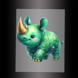 (DTF-GLIT760) GLITTER RHINO - Garment Transfer