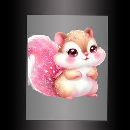 (DTF-GLIT850) GLITTER CHIPMUNK - Garment Transfer