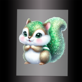 (DTF-GLIT856) GLITTER CHIPMUNK - Garment Transfer