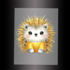 (DTF-GLIT917) GLITTER HEDGEHOG - Garment Transfer